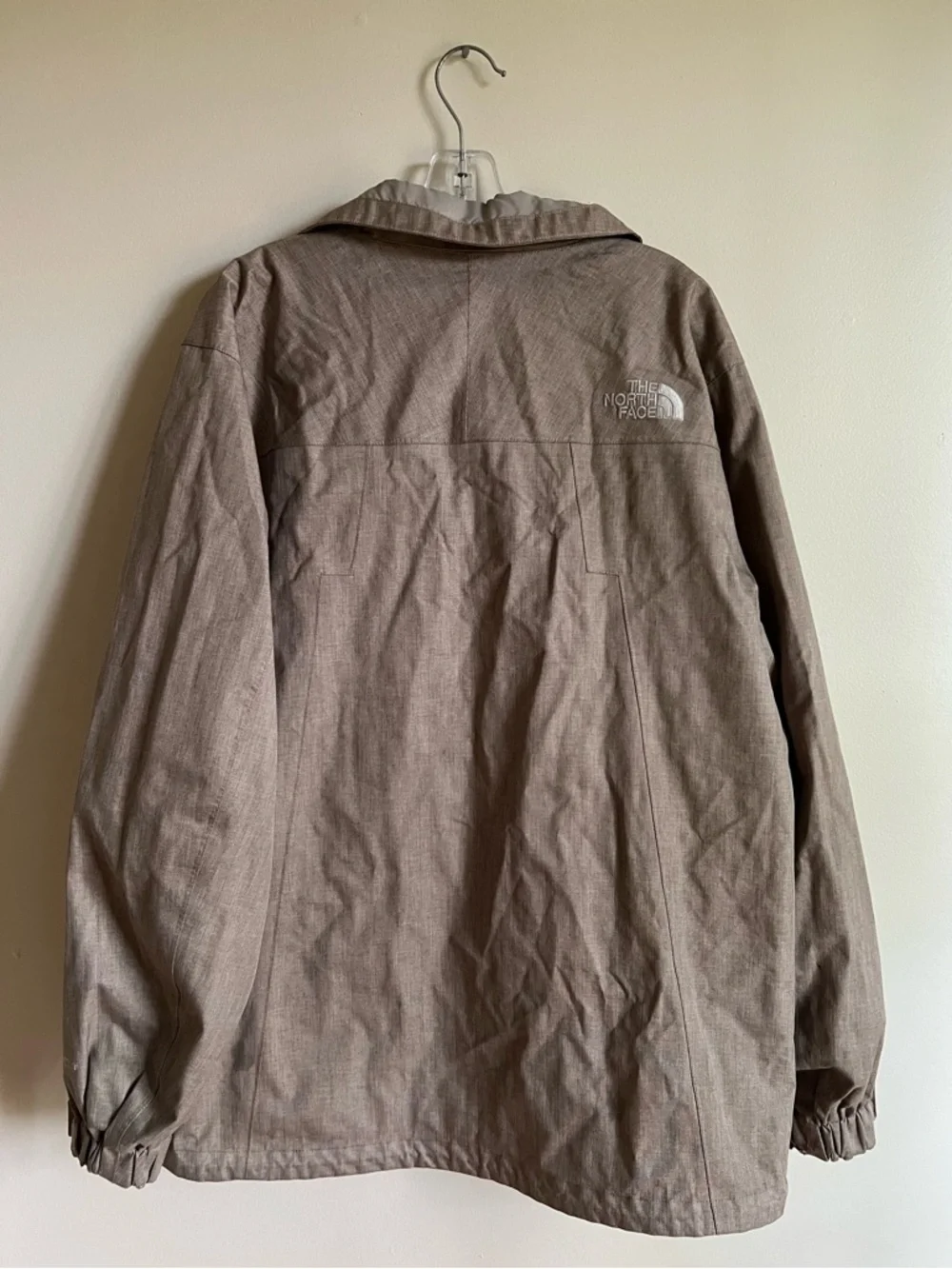The North Face Men’s Light Brown HyVent Polyester Jacket w Pockets Size Large